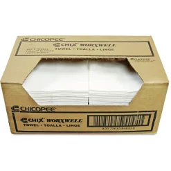 Chicopee 13 in. x 15 in. Z Fold Durawipe Shop Towels - White (100/Carton)