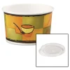 Chinet 70408 8 oz. - 10 oz. Streetside Paper Food Container with Plastic Lid (250/Carton)