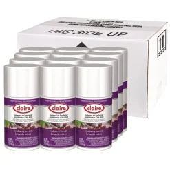 Claire 1000003935 7 oz. Aerosol Spray Metered Air Freshener - Mulberry Scent (12/Carton)