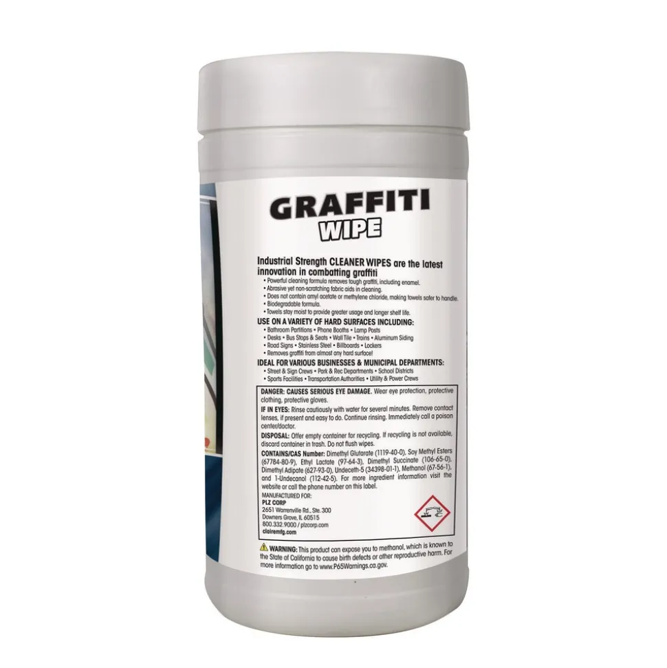 Claire 12 in. x 9.5 in. 1-Ply Graffiti Wipe - Mild Scent Purple (6/Carton)