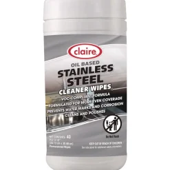 Claire 9.5 in. x 12 in. Stainless Steel Cleaner Wipes - Citrus Purple (6-Canisters/Carton)