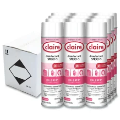 Claire 17 oz. Aerosol Spray Q Disinfectant - Country Fresh Scent (12/Carton)