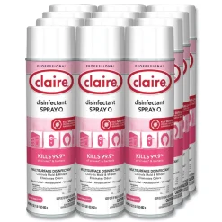 Claire 17 oz. Aerosol Spray Q Disinfectant - Country Fresh Scent (12/Carton)
