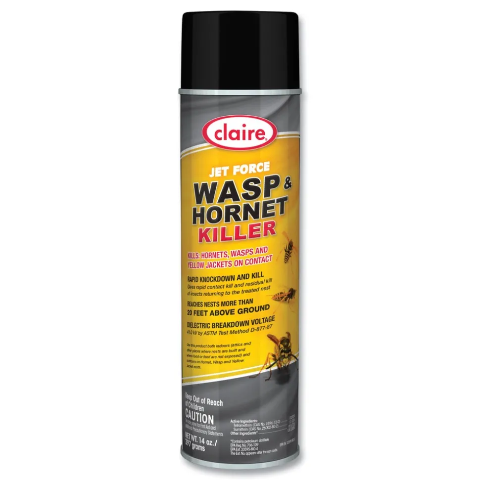 Claire 14 oz. Aerosol Spray Jet Force Wasp and Hornet Killer (12/Carton)