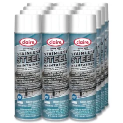 Claire 16 oz. Aerosol Spray Stainless Steel Maintainer - Lemon Scent (12/Carton)