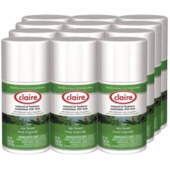 Claire 11 oz. Aerosol Spray Metered Air Freshener - Rain Forest (12/Carton)