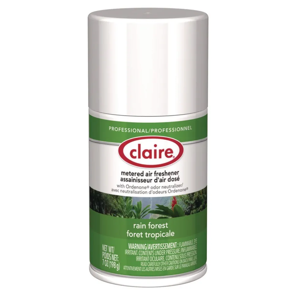 Claire 11 oz. Aerosol Spray Metered Air Freshener - Rain Forest (12/Carton)