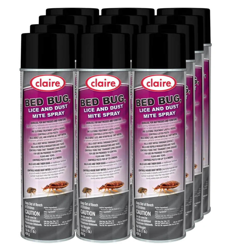 Claire 16 oz. Aerosol Spray Bed Bug Killer (12/Carton)