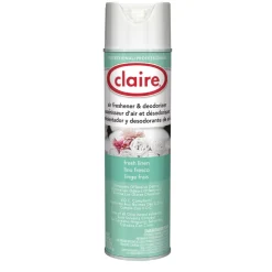 Claire 10 oz. Aerosol Spray Aerosol Air Freshener and Deodorizer - Fresh Linen (1/Carton)