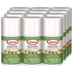 Claire 7 oz. Aerosol Spray Metered Air Freshener - Cucumber Melon Scent (12/Carton)