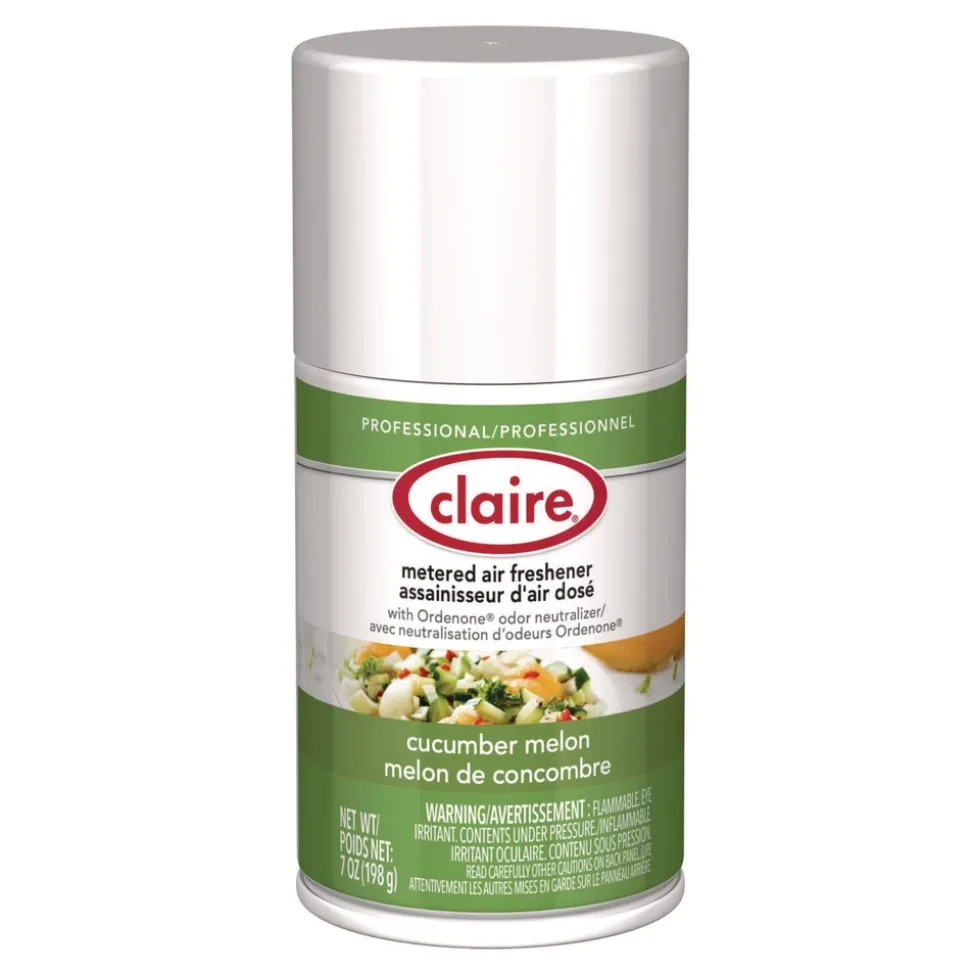 Claire 7 oz. Aerosol Spray Metered Air Freshener - Cucumber Melon Scent (12/Carton)