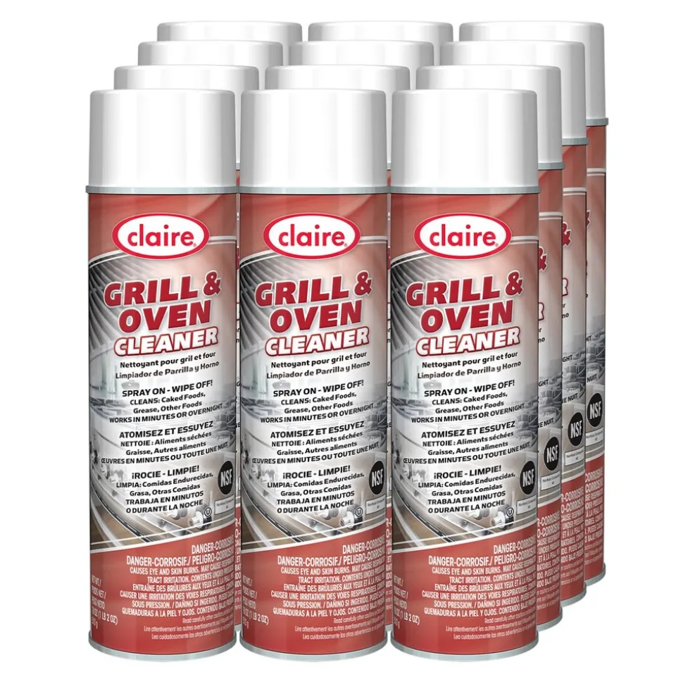 Claire 18 oz. Aerosol Spray Grill and Oven Cleaner (12/Carton)