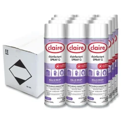 Claire 17 oz. Aerosol Spray Q Disinfectant - Lavender Scent (12/Carton)
