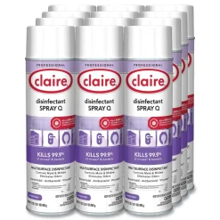 Claire 17 oz. Aerosol Spray Q Disinfectant - Lavender Scent (12/Carton)