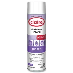 Claire 17 oz. Aerosol Spray Q Disinfectant - Lavender Scent (12/Carton)