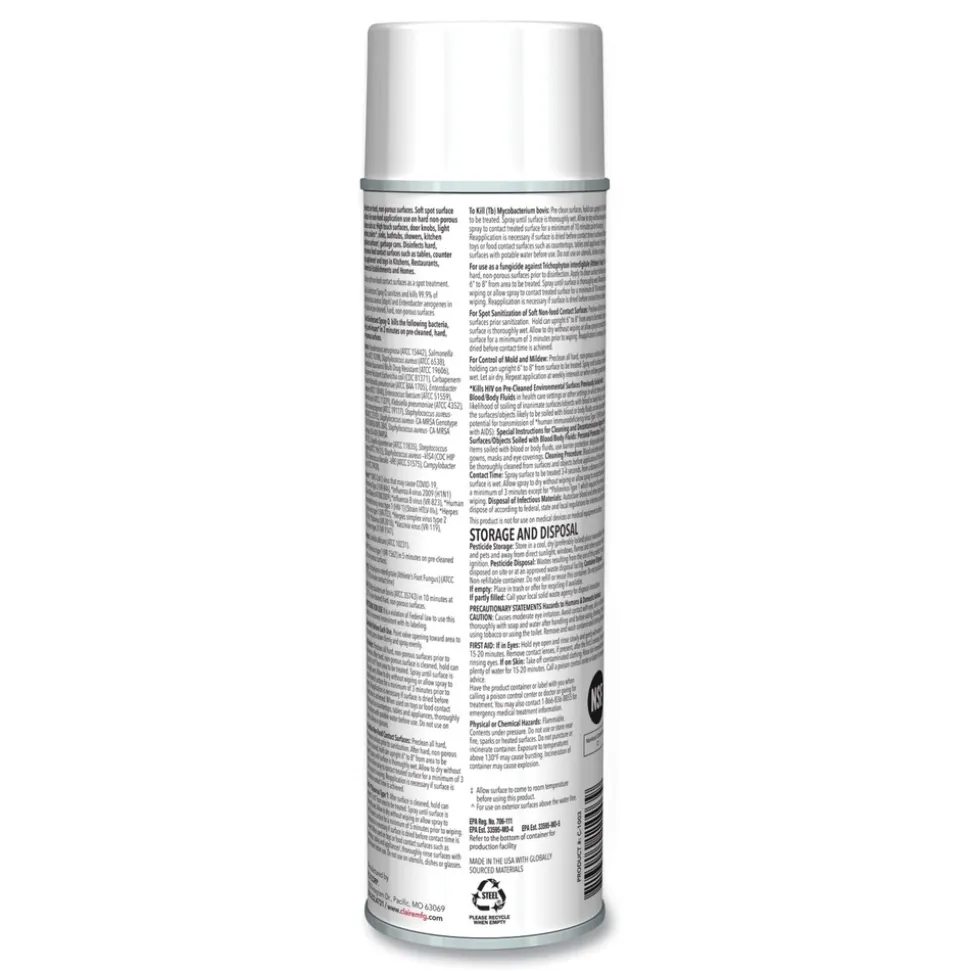 Claire 17 oz. Aerosol Spray Q Disinfectant - Lavender Scent (12/Carton)
