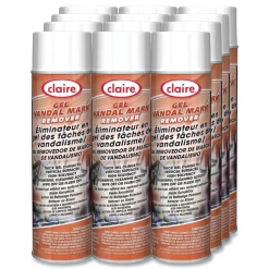 Claire CL880 15 oz. Aerosol Spray Gel Vandal Mark Remover (12/Carton)