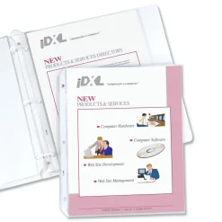 C-Line 3-Hole Punched Top Load 8.5 in. x 11 in. Insert Heavy-Duty Polypropylene Sheet Protectors - Clear Front (100/Box)