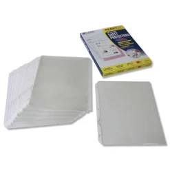 C-Line 3-Hole Punched Top Load 8.5 in. x 11 in. Insert Heavy-Duty Polypropylene Sheet Protectors - Clear Front (50/Box)