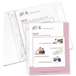 C-Line 3-Hole Punched Top Load 8.5 in. x 11 in. Insert Heavy-Duty Polypropylene Sheet Protectors - Nonglare Clear Front (50/Box)