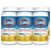 Clorox 7 in. x 7.75 in. 1-Ply Bleach Free Disinfecting Cleaning Wipes - Crisp Lemon White (6/Carton)