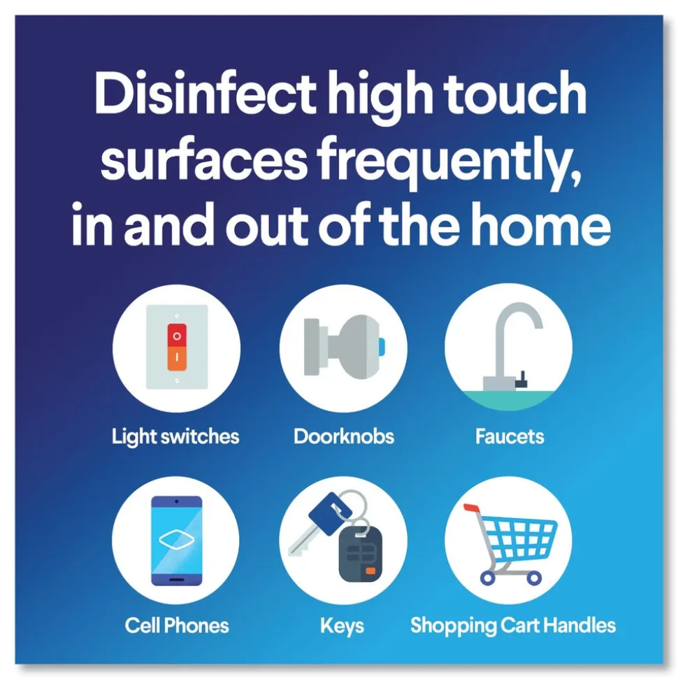 Clorox 7 in. x 8 in. 1-Ply Bleach Free Disinfecting Wipes - Fresh Scent, White (12 Canisters/Carton)