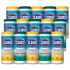 Clorox 7 in. x 8 in. 1-Ply Disinfecting Wipes - Fresh Scent/Citrus Blend (35/Canister, 3/Pack, 5 Packs/Carton)