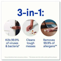 Clorox 8 in. x 7 in. 1-Ply Flex Pack Disinfecting Cleaning Wipes - Fresh Scent White (6/Carton)