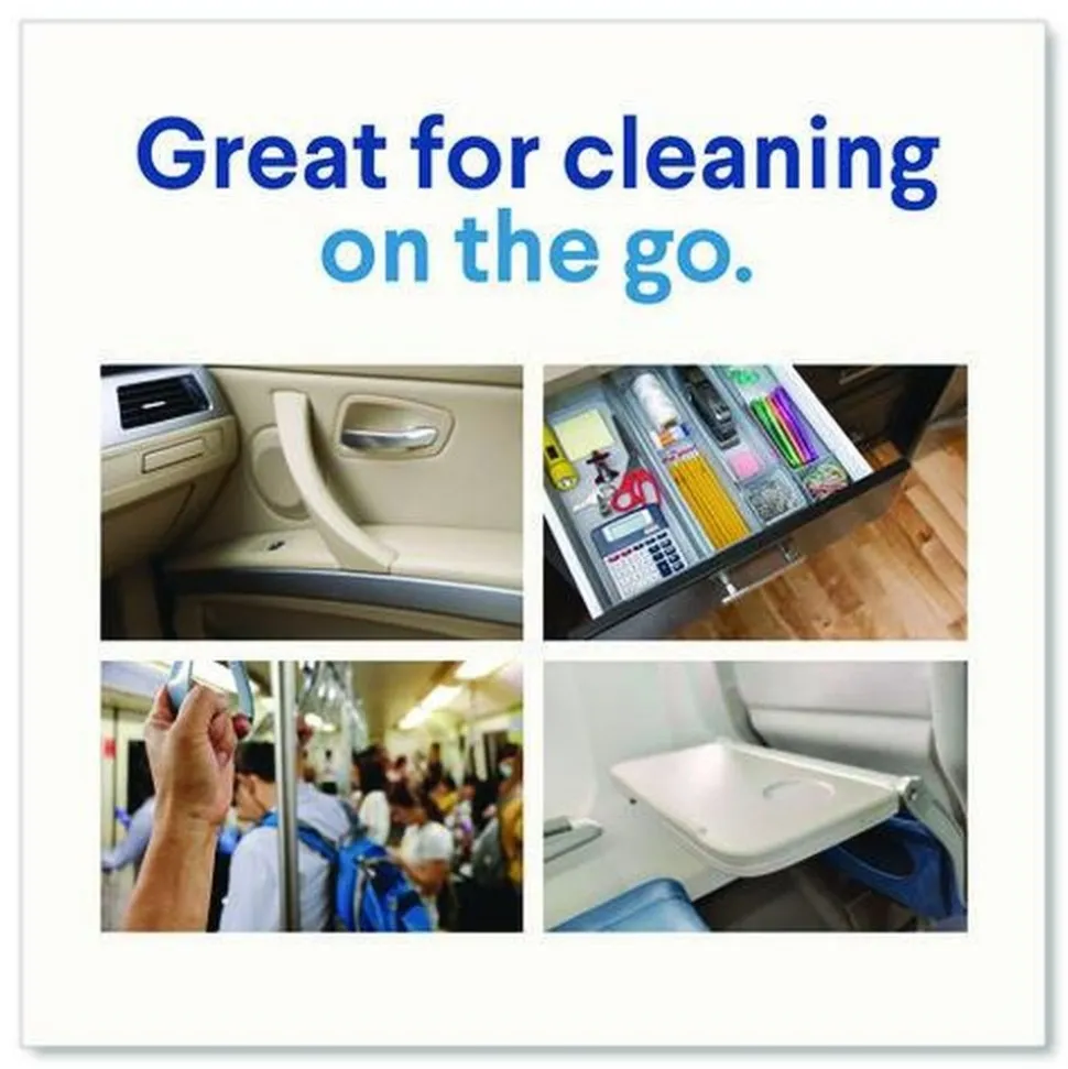 Clorox 8 in. x 7 in. 1-Ply Flex Pack Disinfecting Cleaning Wipes - Fresh Scent White (6/Carton)