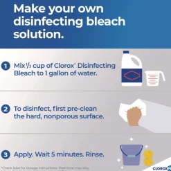 Clorox 121 oz. Bottle Regular Concentrated Germicidal Bleach (3/Carton)