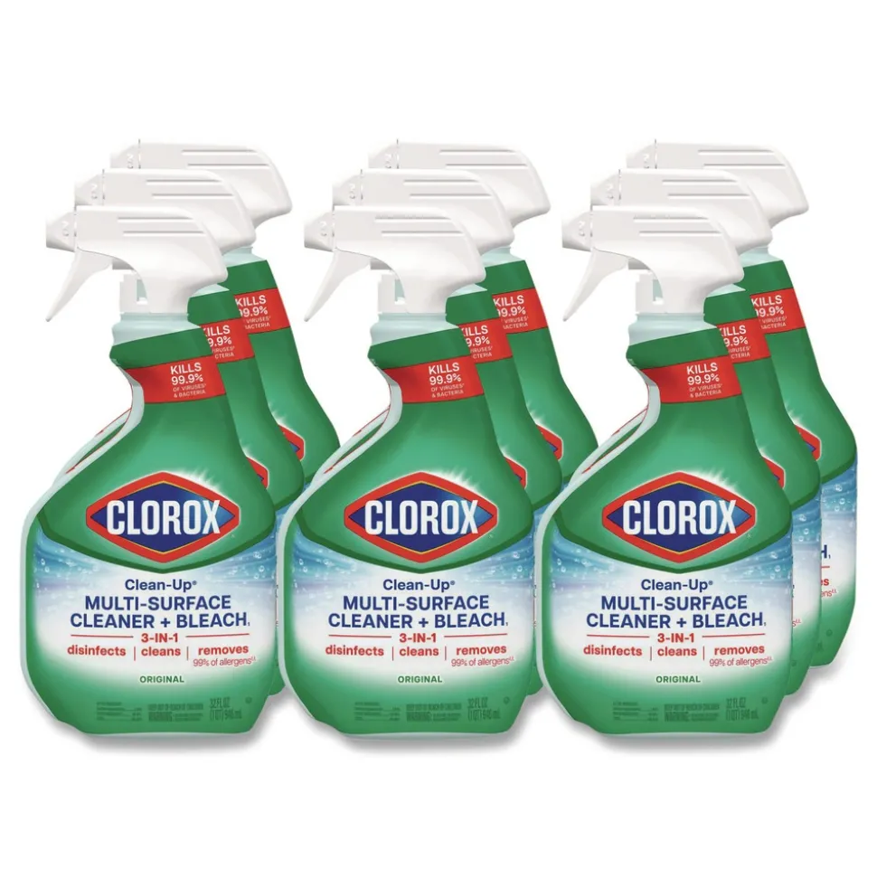 Clorox 32 oz. Clean-Up Multi-Surface Cleaner with Bleach - Original (9/Carton)