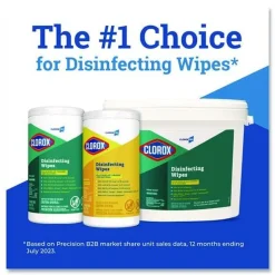 Clorox 1 Ply 7 in. x 8 in. Fresh Scent Disinfecting Wipes - White (2/Carton)