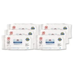 Clorox Healthcare 32621 6.75 in. x 9 in. 1-Ply Bleach Germicidal Disinfectant Wipes - Unscented/White (6/Carton)