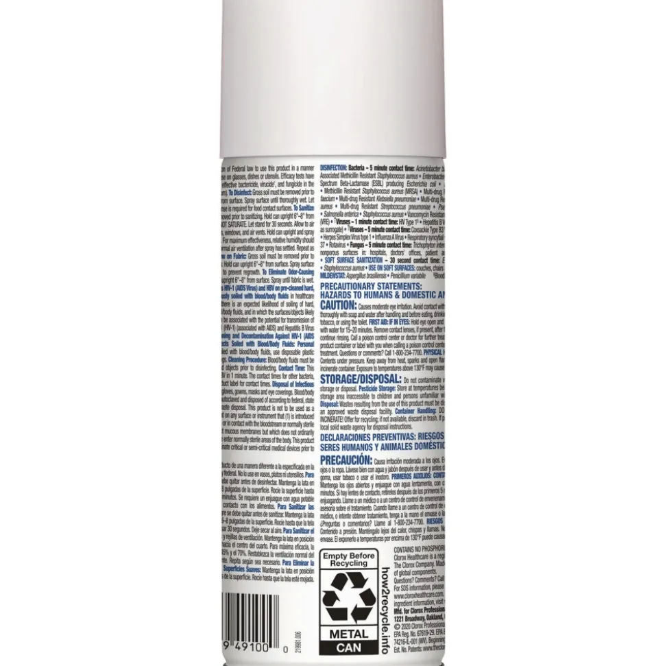 Clorox Healthcare 49100 14 oz. Aerosol Citrus Citrace Hospital Disinfectant and Deodorizer (12/Carton)