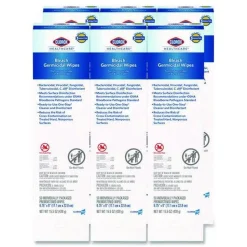 Clorox Healthcare 6.75 in. x 9 in. 1-Ply Individual Bleach Germicidal Wipes - Unscented White (6/Carton)