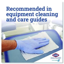 Clorox Healthcare 6.75 in. x 9 in. 1-Ply Individual Bleach Germicidal Wipes - Unscented White (6/Carton)