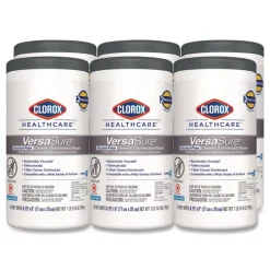 Clorox Healthcare 6.75 in. x 8 in. 1-Ply VersaSure Cleaner Disinfectant Wipes - Fragranced White (6/Carton)