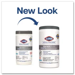 Clorox Healthcare 6.75 in. x 8 in. 1-Ply VersaSure Cleaner Disinfectant Wipes - Fragranced White (6/Carton)