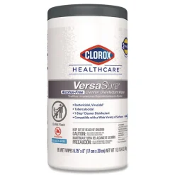Clorox Healthcare 6.75 in. x 8 in. 1-Ply VersaSure Cleaner Disinfectant Wipes - Fragranced White (6/Carton)