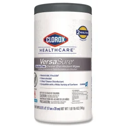 Clorox Healthcare 6.75 in. x 8 in. 1-Ply VersaSure Cleaner Disinfectant Wipes - Fragranced White (6/Carton)