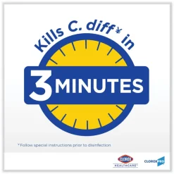 Clorox Healthcare 12 in. x 12 in. 1-Ply Bleach Germicidal Wipes - Unscented, White (110/Bucket)