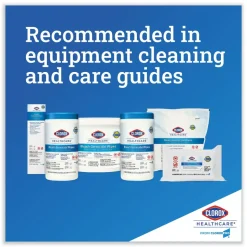 Clorox Healthcare 12 in. x 12 in. 1-Ply Bleach Germicidal Wipes - Unscented, White (110/Bucket)
