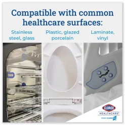 Clorox Healthcare 12 in. x 12 in. 1-Ply Bleach Germicidal Wipes - Unscented, White (110/Bucket)