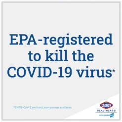 Clorox Healthcare 12 in. x 12 in. 1-Ply Bleach Germicidal Wipes - Unscented, White (110/Bucket)