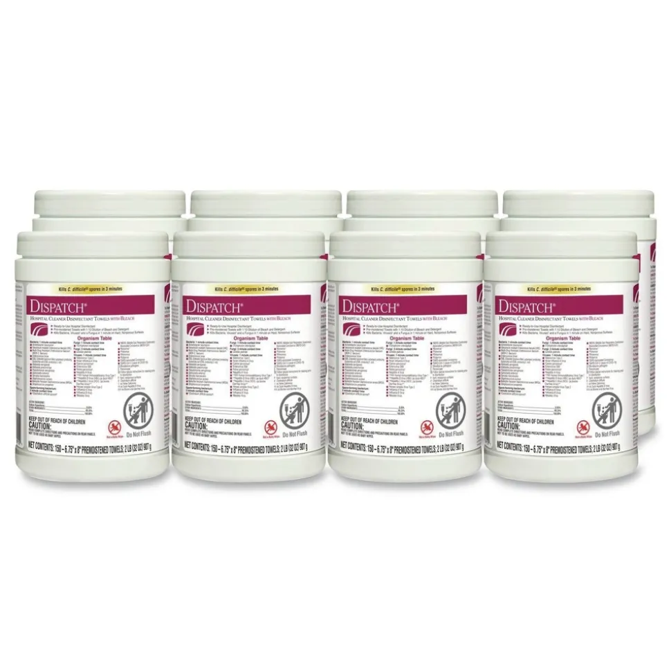 Clorox Healthcare 6-3/4 in. x 8 in. Dispatch Cleaner Disinfectant Towels (8/Carton)