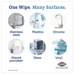 Clorox Healthcare 6-3/4 in. x 8 in. Dispatch Cleaner Disinfectant Towels (8/Carton)