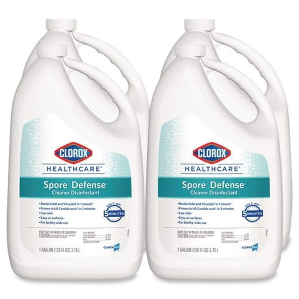 Clorox Healthcare Spore Defense 1-Gallon Refill Bottle Open System Cleaner Disinfectant (4/Carton)