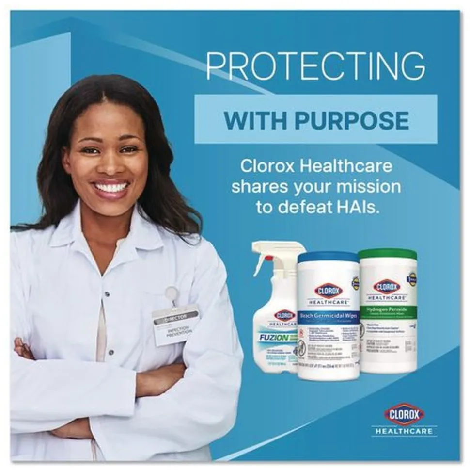 Clorox Healthcare Spore Defense 1-Gallon Refill Bottle Open System Cleaner Disinfectant (4/Carton)