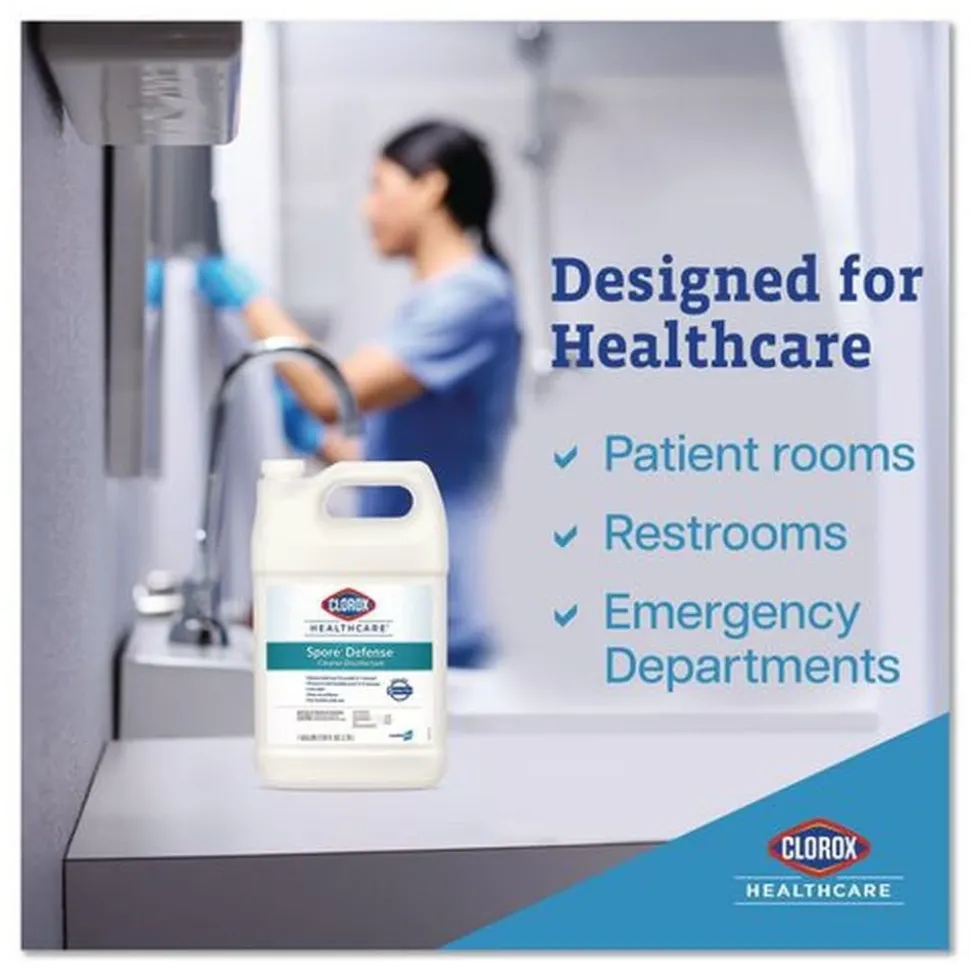 Clorox Healthcare Spore Defense 1-Gallon Refill Bottle Open System Cleaner Disinfectant (4/Carton)