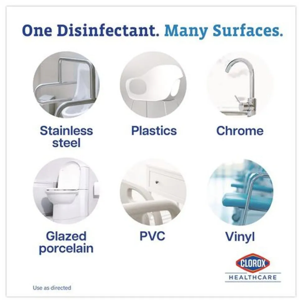 Clorox Healthcare Spore Defense 1-Gallon Refill Bottle Open System Cleaner Disinfectant (4/Carton)